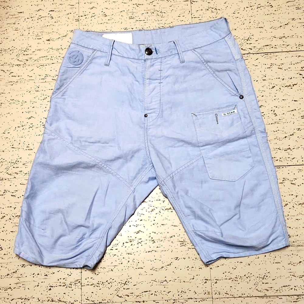 G-Star Raw Organic Baby Blue Multi Pocket Cargo Shorts